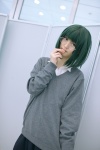 blouse cosplay glasses green_hair hina hori-san_to_miyamura-kun kouno_sakura pleated_skirt school_uniform skirt sweater rating:Safe score:0 user:nil!