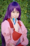 bakemonogatari blouse cosplay futsure purple_hair senjougahara_hitagi tie rating:Safe score:0 user:pixymisa