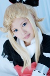 blonde_hair blouse blue_eyes bureiburi_deforuto cosplay gloves hairbow idea_lee miho rating:Safe score:0 user:pixymisa