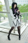 akemi_homura blouse cosplay gun hairband hoshitamu pantyhose pleated_skirt puella_magi_madoka_magica skirt rating:Safe score:4 user:nil!