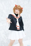 cardcaptor_sakura cosplay kinomoto_sakura komakichi pantyhose pleated_skirt sailor_uniform school_uniform sheer_legwear skirt rating:Safe score:0 user:nil!