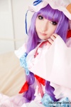 bed cosplay dress hat patchouli_knowledge purple_hair robe saku sweet_garden touhou rating:Safe score:0 user:nil!