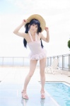 alice_mixs cosplay kamui_arisa k-on! nakano_azusa one-piece_swimsuit pool straw_hat swimsuit twintails rating:Safe score:0 user:nil!