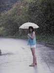 hello_project_digital_books_55 rain shorts suzuki_airi tank_top umbrella rating:Safe score:1 user:nil!