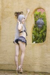 ahoge ass bikini cosplay haiyore!_nyaruko-san kurasaka_kururu nyaruko sarong silver_hair swimsuit rating:Safe score:4 user:nil!