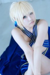 blonde_hair cosplay dress fate/series fate/zero hairbow open_clothes reiya saber rating:Safe score:0 user:pixymisa