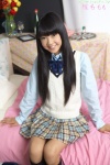 bed blouse kneesocks pleated_skirt school_uniform shiina_momo skirt sweater_vest rating:Safe score:1 user:nil!