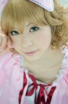 babydoll blonde_hair cosplay hairbow hinaichigo katou_mari ribbons rozen_maiden rating:Safe score:0 user:pixymisa