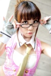 akizuki_ritsuko cosplay fingerless_gloves glasses gloves hizuki_yuuki idolmaster tie vest rating:Safe score:1 user:Kryzz