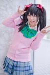 blouse bowtie cardigan cosplay hairbows love_live!_school_idol_project misaki pink_eyes pleated_skirt skirt twintails yazawa_niko rating:Safe score:1 user:pixymisa