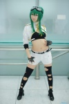 cosplay croptop fingerless_gloves gloves goggles green_eyes green_hair gumi jacket seri shorts thighhighs torn_clothes vocaloid rating:Safe score:0 user:pixymisa