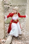 blonde_hair boots braid cosplay dress fate/series fate/stay_night kamui_arisa red_moon saber rating:Safe score:0 user:nil!