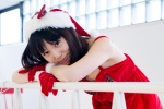 bow dress gloves koyomi santa_costume stocking_cap rating:Safe score:0 user:pixymisa