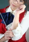 blouse chocoball cosplay glasses kazami_mizuho megane_joshi onegai_teacher ponytail vest rating:Safe score:0 user:nil!