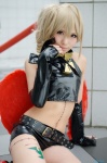 benio blonde_hair cosplay detached_sleeves halter_top shorts tail uri wings zone-00 rating:Safe score:3 user:nil!