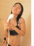 bathroom bikini cleavage himitsu isoyama_sayaka shower side-tie_bikini swimsuit wet rating:Safe score:0 user:nil!