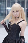 amane_misa blonde_hair choker cosplay death_note dress fingerless_elbow_gloves kei twintails rating:Safe score:1 user:nil!