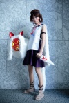 cosplay dress fur hairband knife mask necklace princess_mononoke san_(mononoke) shion sleeveless rating:Safe score:0 user:pixymisa