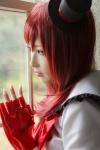 blouse cosplay fingerless_gloves love_live!_school_idol_project na-san nishikino_maki pinky red_hair suspenders top_hat rating:Safe score:1 user:nil!
