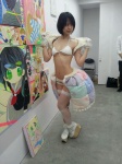 bikini gloves half-skirt iiniku_ushijima painting shawl sheepskin swimsuit thighhighs rating:Safe score:3 user:pixymisa