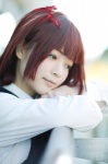 amami_haruka blouse cosplay hair_ribbons hana_(iii) idolmaster ribbon_tie sweater rating:Safe score:0 user:pixymisa