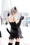 animal_ears ass cat_ears cosplay dress elbow_gloves gloves nagato_yuki naito silver_hair suzumiya_haruhi_no_yuuutsu tail thighhighs zettai_ryouiki rating:Safe score:2 user:nil!
