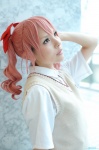 blouse cosplay hachimaru hair_ribbons red_hair shirai_kuroko sweater_vest to_aru_kagaku_no_railgun twintails rating:Safe score:0 user:nil!