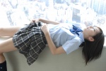 blouse bwh_143 costume ishii_kaori kneesocks pleated_skirt school_uniform skirt skirt_lift rating:Safe score:0 user:nil!
