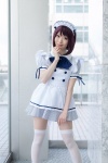 apron ayase bowtie cosplay hairband maid maid_uniform original thighhighs zettai_ryouiki rating:Safe score:2 user:pixymisa