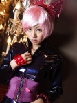 bodysuit corset hairbow niwa_mikiho pink_hair rating:Safe score:0 user:nil!