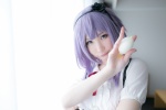 atsuki blouse cosplay dagashi_biyori dagashi_kashi hairband purple_hair shidare_hotaru suspenders rating:Safe score:0 user:nil!