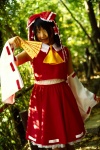 blouse cosplay detached_sleeves hairbow hakurei_reimu matsunaga_ayaka miko skirt touhou rating:Safe score:0 user:nil!