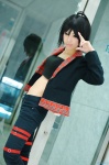 ahoge cosplay croptop crossplay idolmaster jacket jeans kikuchi_makoto shii rating:Safe score:1 user:nil!