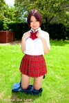 blouse bookbag kneesocks miyatsuka_kei pleated_skirt school_uniform skirt rating:Safe score:1 user:nil!