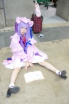 book bows cosplay dress hat maxazi-k patchouli_knowledge purple_hair ribbons socks touhou twintails rating:Safe score:1 user:pixymisa