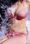 bikini cleavage hito hoshino_aki swimsuit waterfall wet rating:Safe score:1 user:nil!