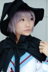 cape cosplay nagato_yuki nagatsuki purple_hair sailor_uniform school_uniform suzumiya_haruhi_no_yuuutsu witch_hat rating:Safe score:0 user:nil!