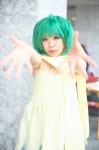 ahoge cosplay dress green_hair kiharu macross macross_frontier ranka_lee scarf rating:Safe score:0 user:nil!