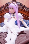 bed cosplay crystal_crown feena_fam_earthlight gloves gown kamui_arisa purple_hair thighhighs tiara yoake_mae_yori_ruri_iro_na rating:Safe score:0 user:nil!