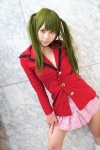 blazer cosplay green_hair ikkitousen kagami_sou legwarmers pleated_skirt ryofu_housen school_uniform skirt twintails rating:Safe score:0 user:nil!