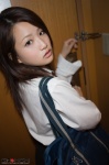 blouse bookbag costume girlz_high misaki_(iii) pleated_skirt school_uniform skirt tie rating:Safe score:0 user:nil!