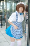 apron blouse cosplay hairband miniskirt original skirt thighhighs waitress waitress_uniform wakame zettai_ryouiki rating:Safe score:2 user:nil!
