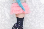 aoki aqua_hair cosplay hatsune_miku hoodie miniskirt skirt sound_(vocaloid) thighhighs twintails vocaloid zettai_ryouiki rating:Safe score:1 user:pixymisa