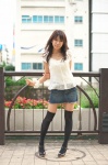 blouse denim guge_maku_2ex miniskirt skirt thighhighs zettai_ryouiki rating:Safe score:3 user:nil!