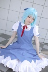 blouse blue_hair cirno cosplay hairbow jumper manyu touhou rating:Safe score:0 user:nil!