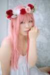 cosplay dress eco headband just_be_friends_(vocaloid) megurine_luka pantyhose pink_hair vocaloid rating:Safe score:0 user:nil!