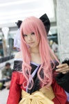 blue_eyes cosplay hairbow harumiya_yun megurine_luka pink_hair robe sash vocaloid rating:Safe score:0 user:pixymisa