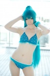 aqua_hair bikini cosplay haruka hatsune_miku ponytail project_diva swimsuit vocaloid rating:Safe score:7 user:nil!