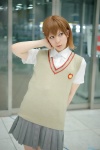 blouse cosplay meibi misaka_mikoto pleated_skirt school_uniform skirt sweater_vest to_aru_kagaku_no_railgun rating:Safe score:0 user:nil!