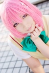 blouse bowtie cosplay momo_belia_deviluke pink_eyes pink_hair sweater to_love-ru to_love-ru_darkness yukimi rating:Safe score:0 user:pixymisa